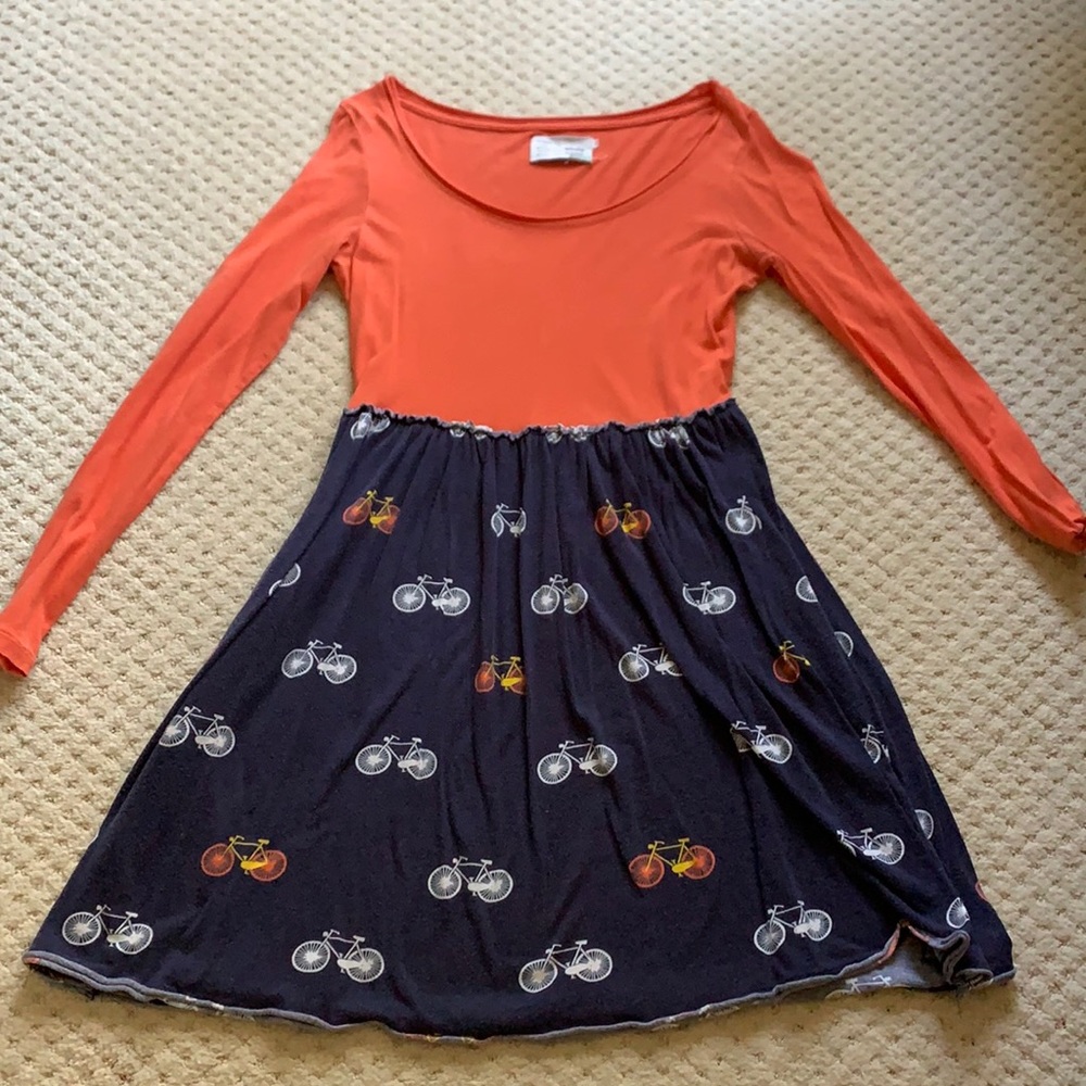 Anthropologie Sunday long sleeve bicycle cotton dress